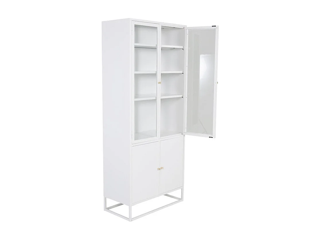 Vaisselier 4 Portes "Bakal" 190cm Blanc