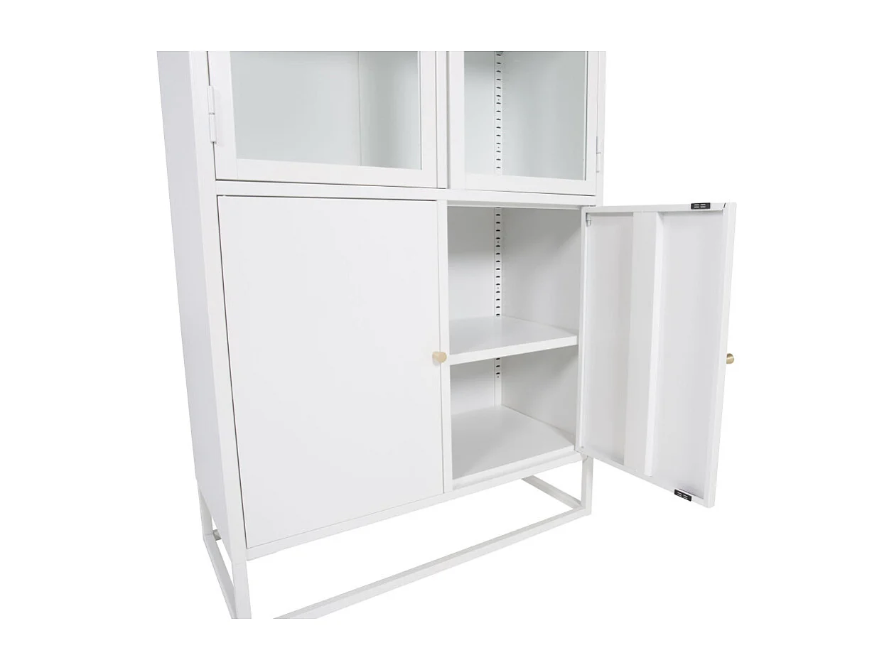 Vaisselier 4 Portes "Bakal" 190cm Blanc