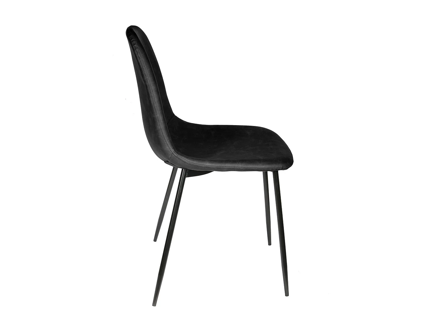 Chaise Pu Amber Noir - Lot De 4 Noir