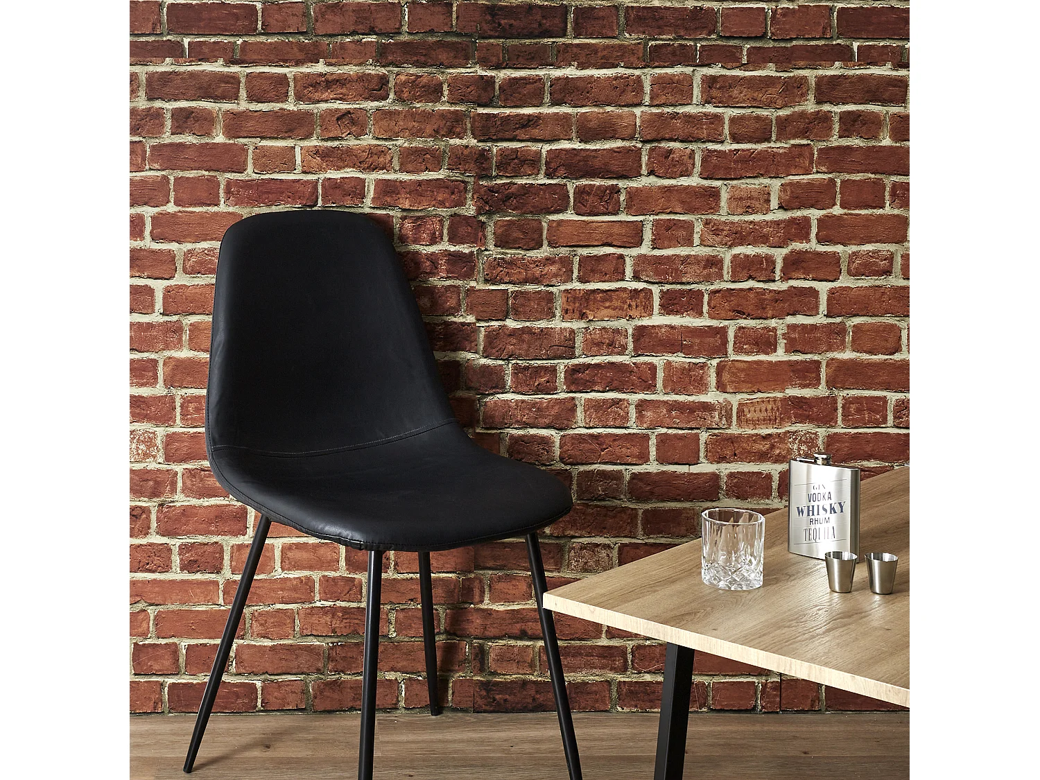 Chaise Pu Amber Noir - Lot De 4 Noir