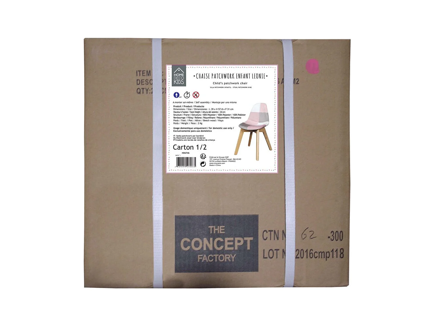 Chaise Patchwork Enfant Leonie Rose