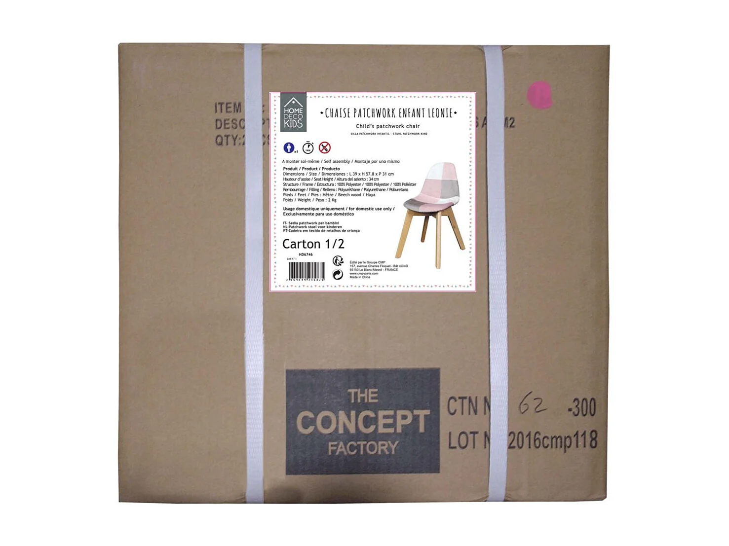 Chaise Patchwork Enfant Leonie Rose