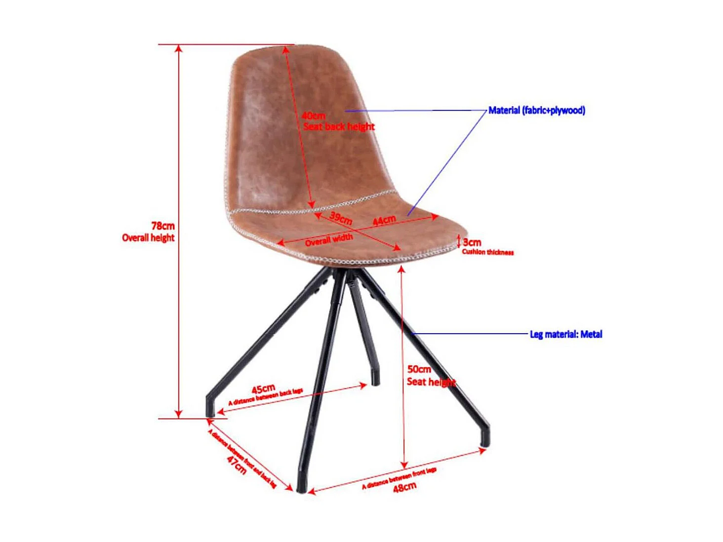 Chaise pivotante en polyuréthane Polar (Lot de 2)