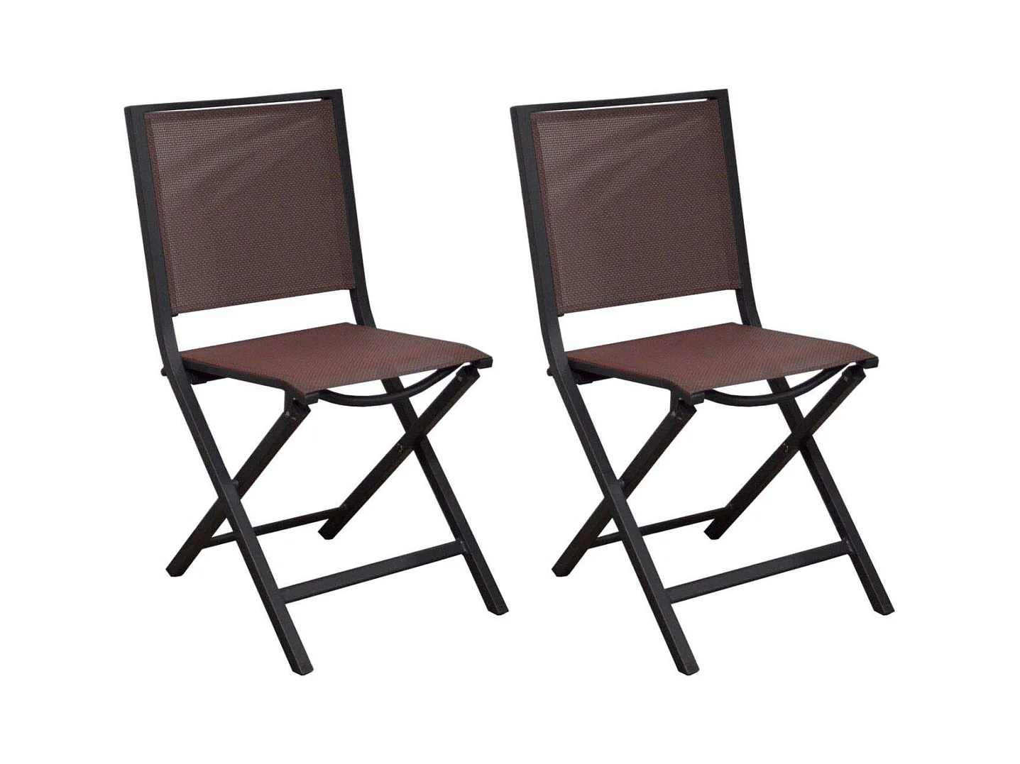 Chaise pliante en aluminium Ida (Lot de 2)
