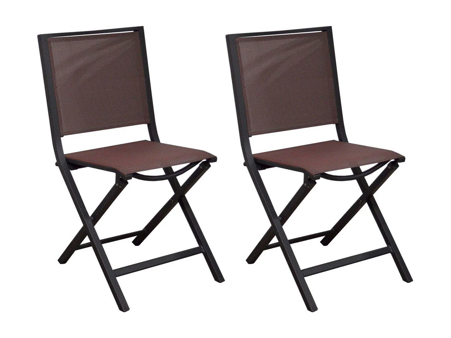 Chaise pliante en aluminium Ida (Lot de 2)