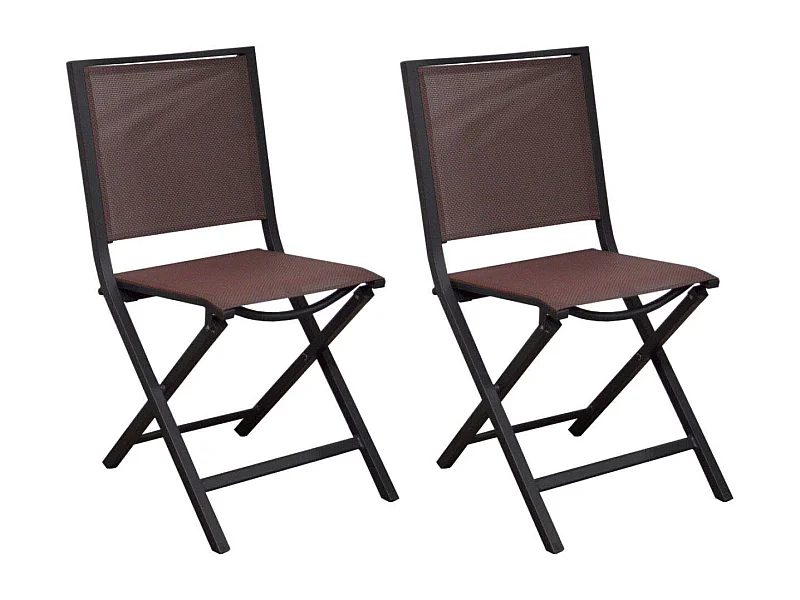Chaise pliante en aluminium Ida (Lot de 2)