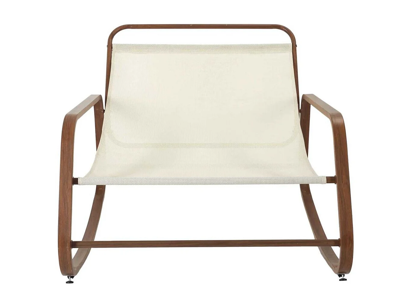 Fauteuil A Bascule Miami Imitation Bois Beige, Marron