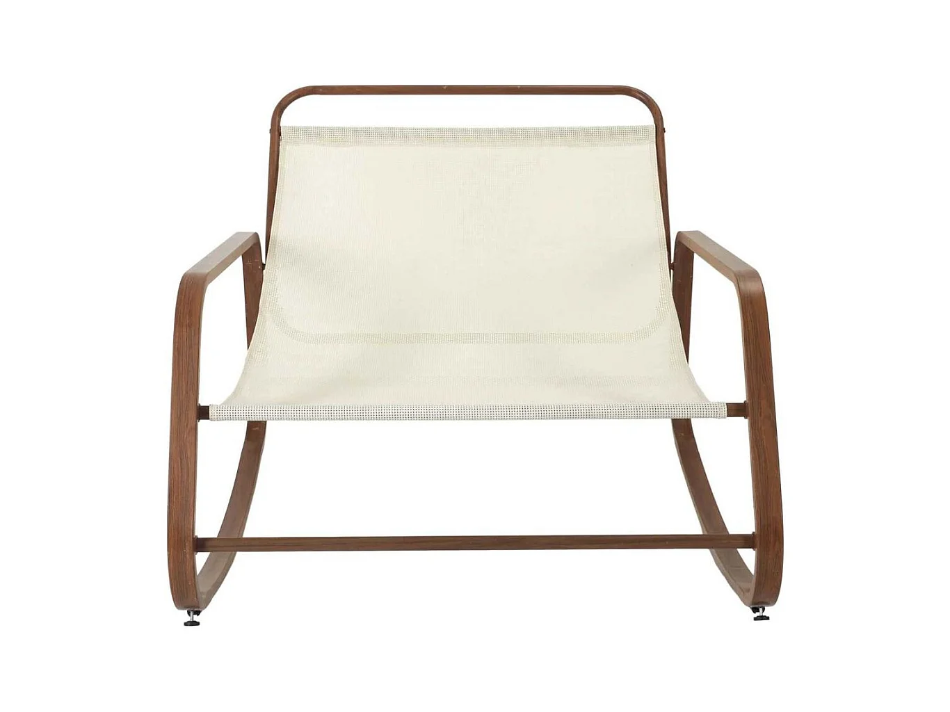 Fauteuil A Bascule Miami Imitation Bois Beige, Marron