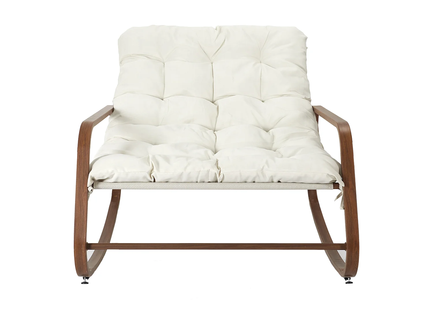 Fauteuil A Bascule Miami Imitation Bois Beige, Marron