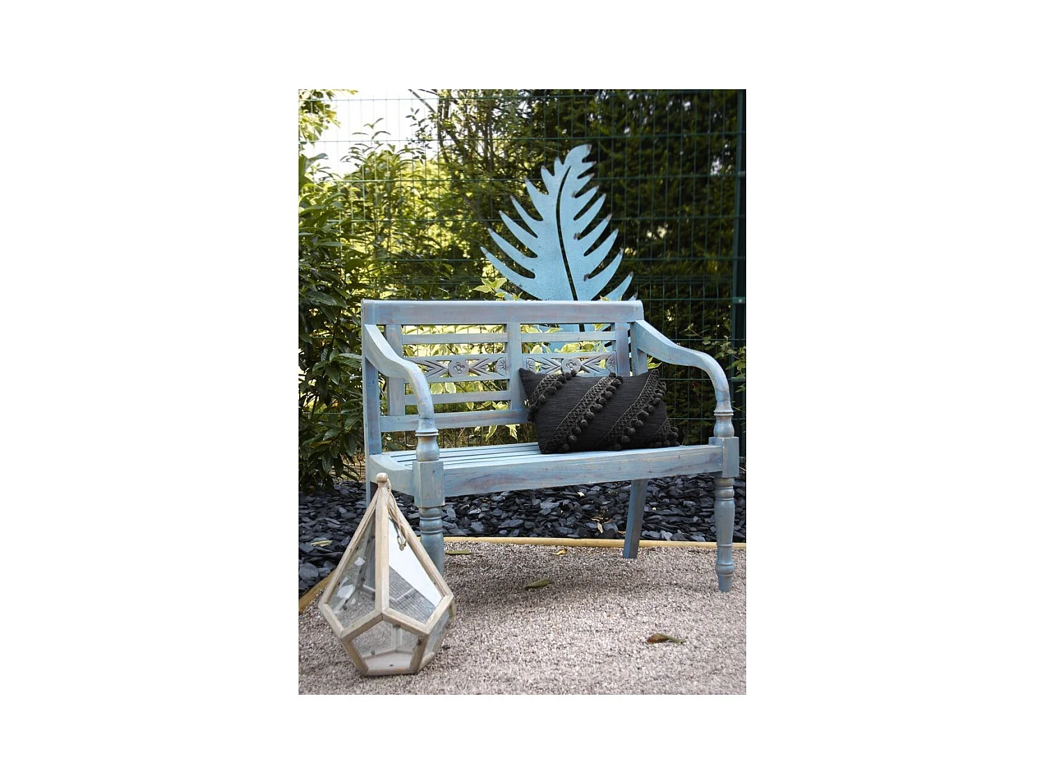 Banc 2 places en acajou