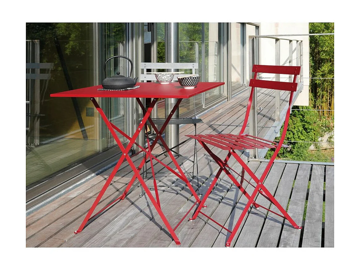 Chaises pliantes en acier Cuba (Lot de 2)