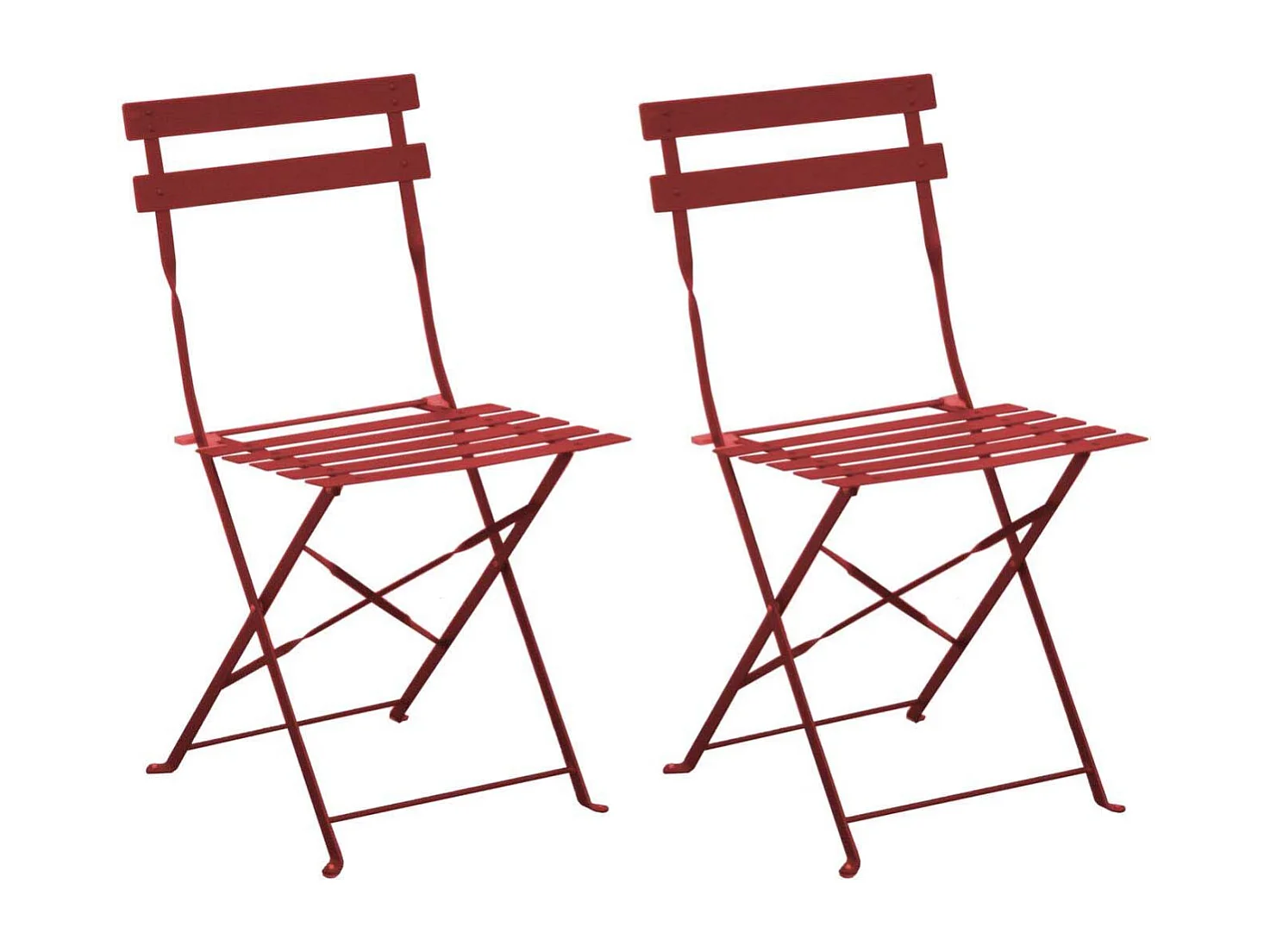 Chaises pliantes en acier Cuba (Lot de 2)