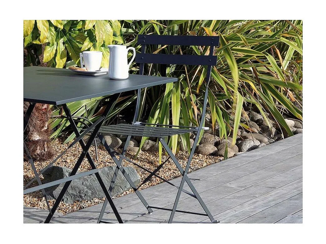 Chaises pliantes en acier Cuba (Lot de 2)