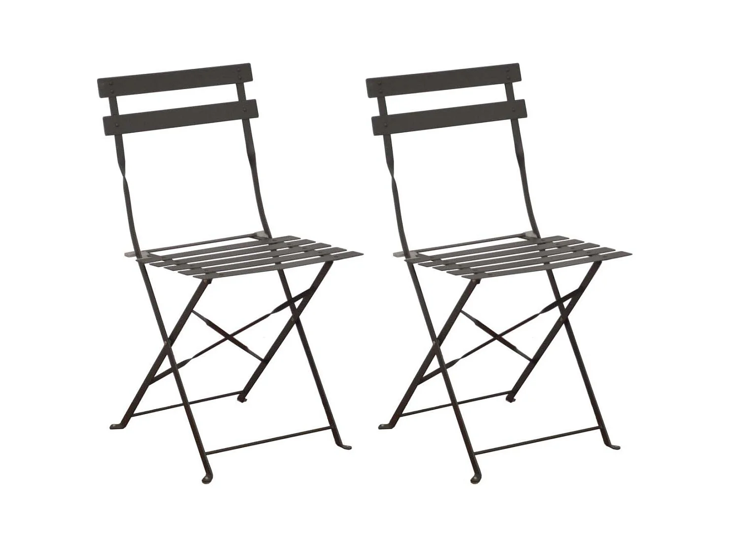 Chaises pliantes en acier Cuba (Lot de 2)