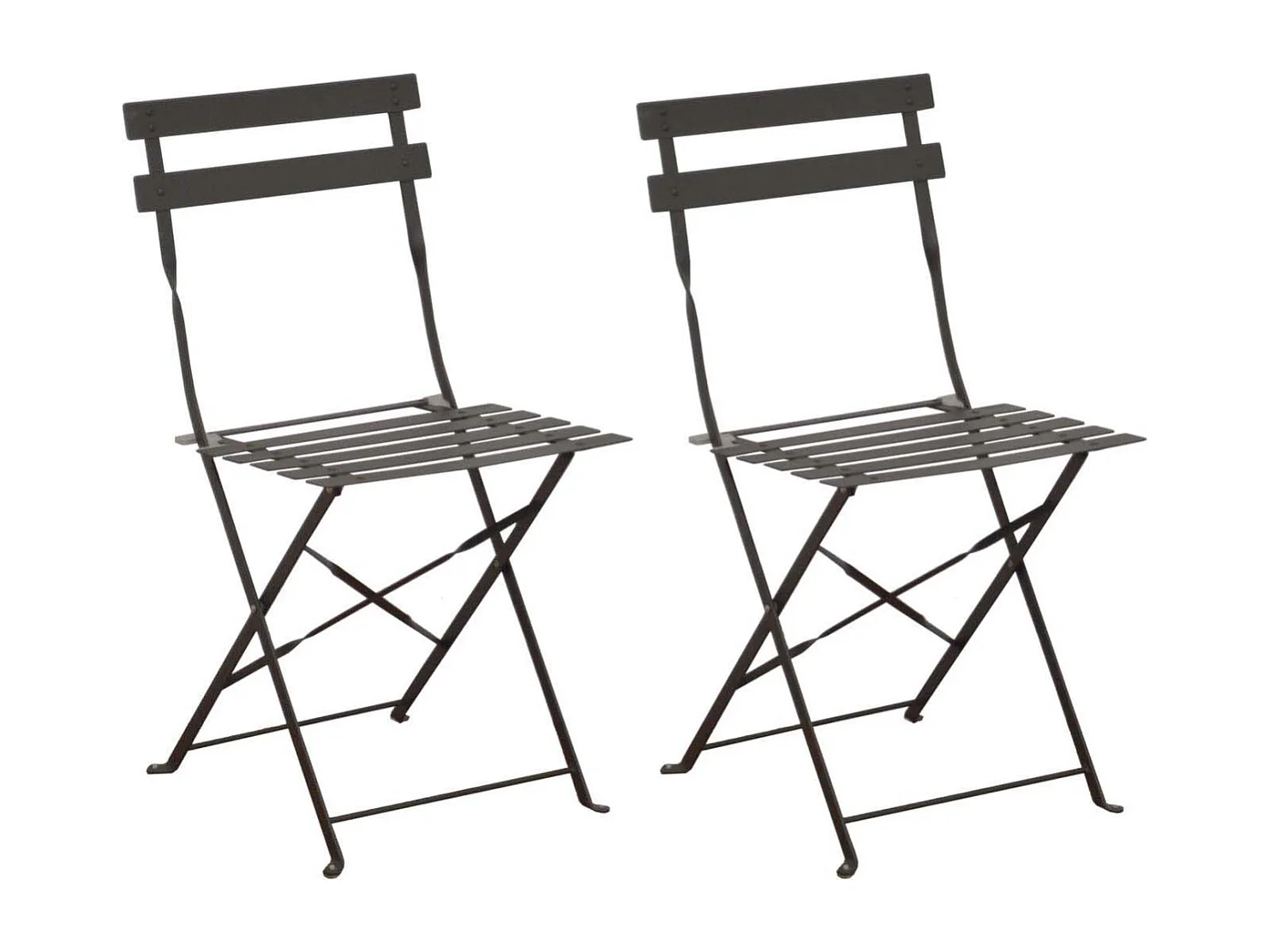 Chaises pliantes en acier Cuba (Lot de 2)