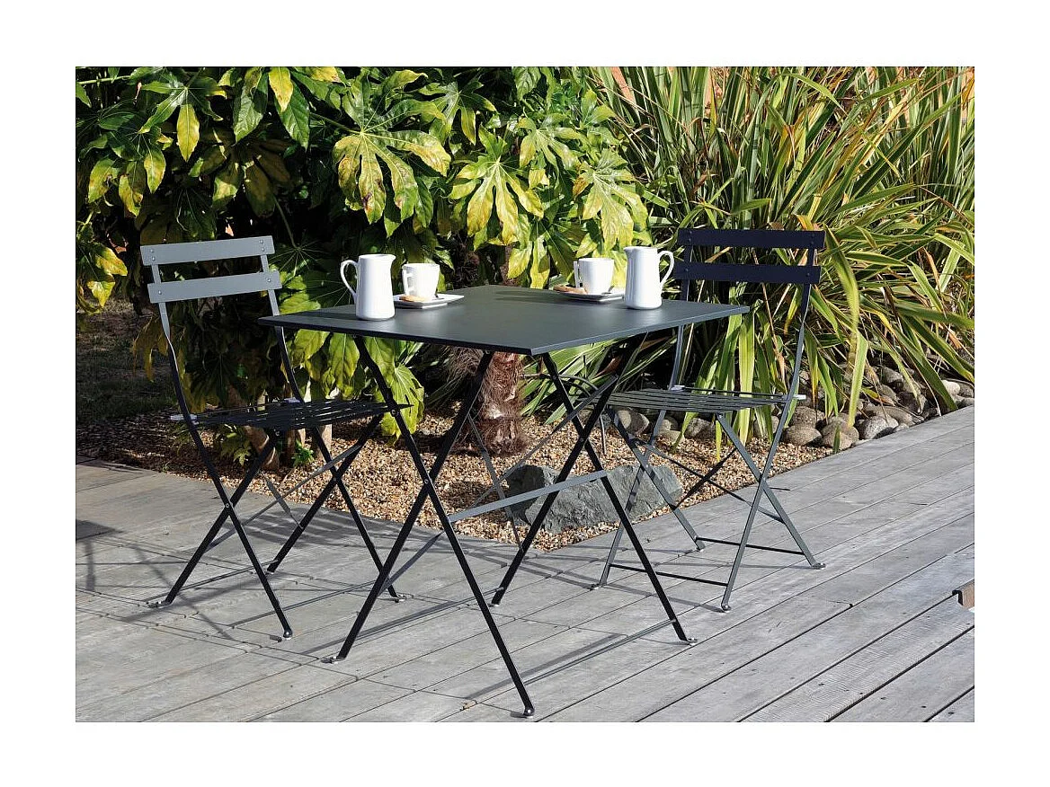 Chaises pliantes en acier Cuba (Lot de 2)