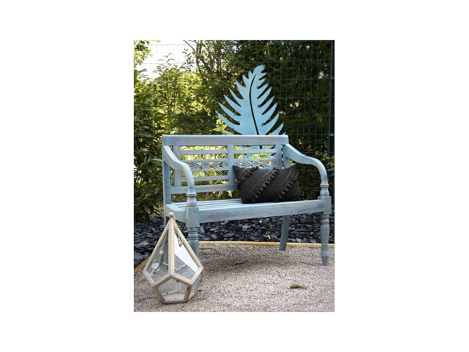 Banc 2 places en acajou