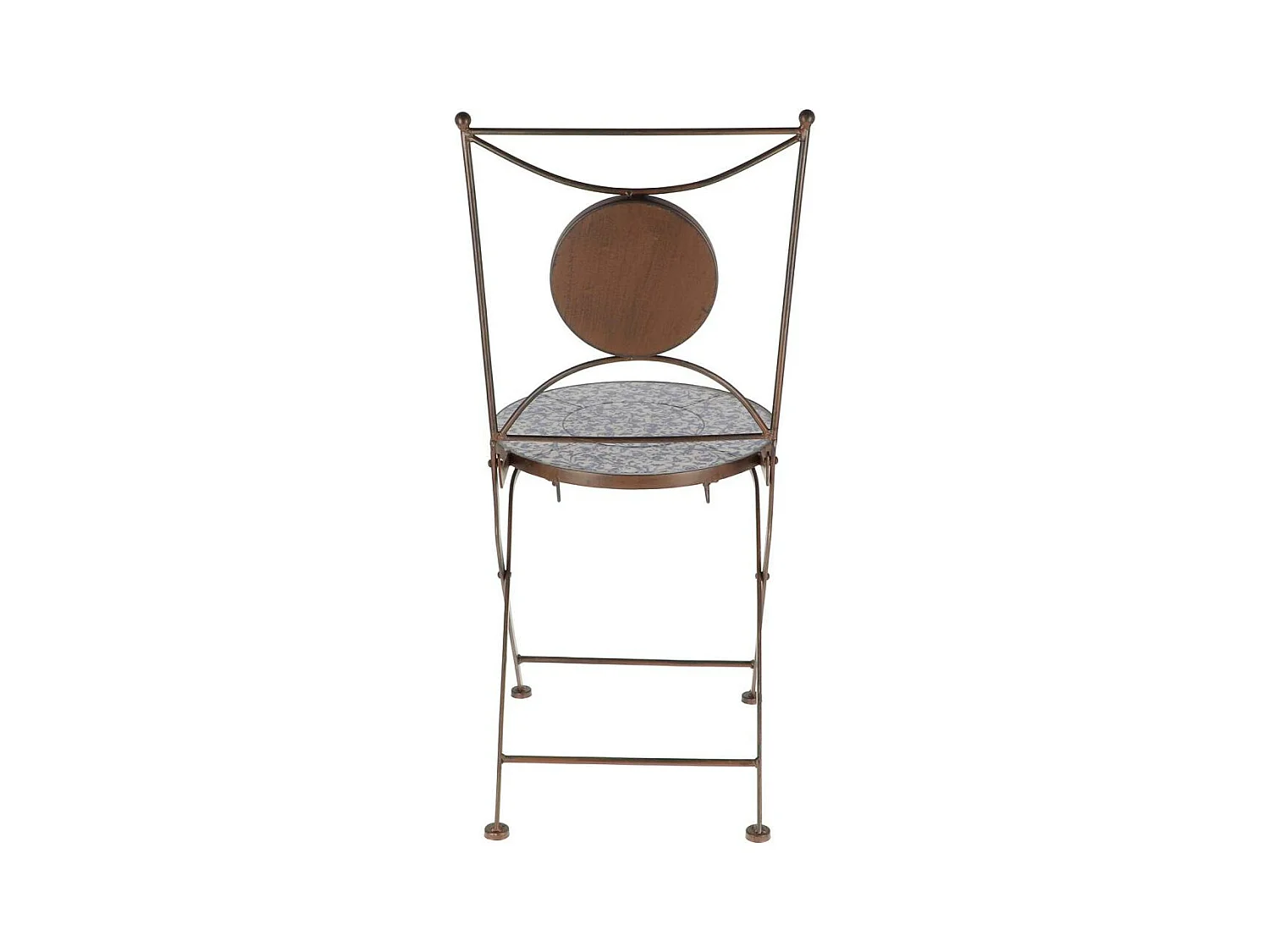 Chaise jardin fer forgé céramique Unitaire