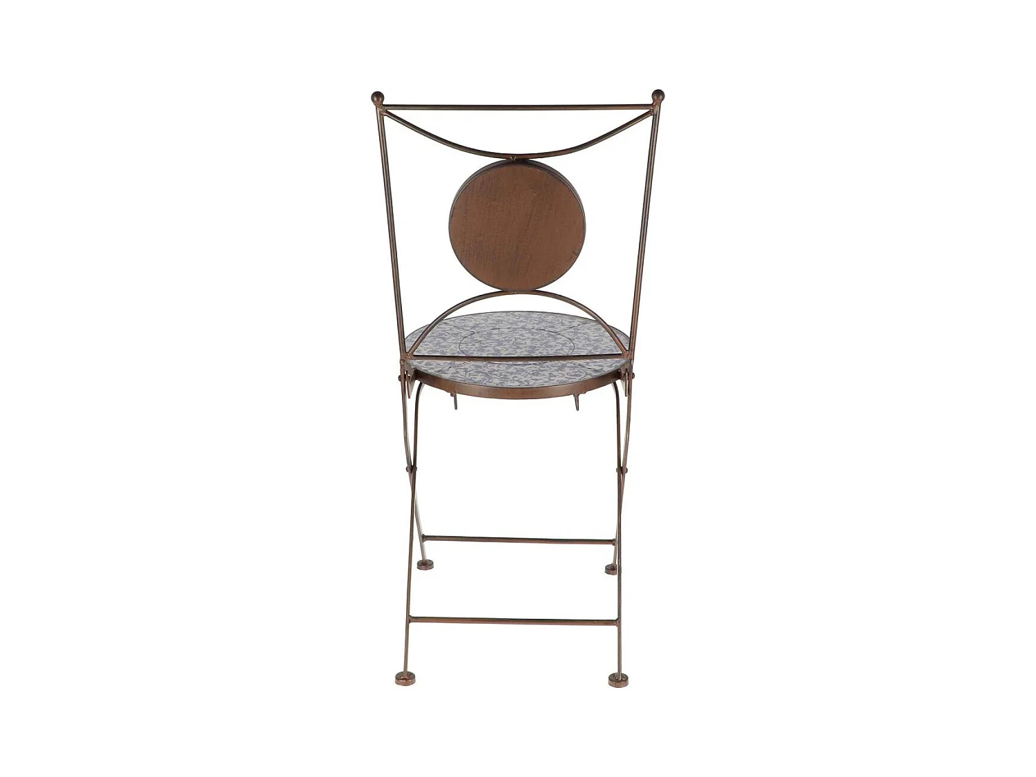 Chaise jardin fer forgé céramique Unitaire