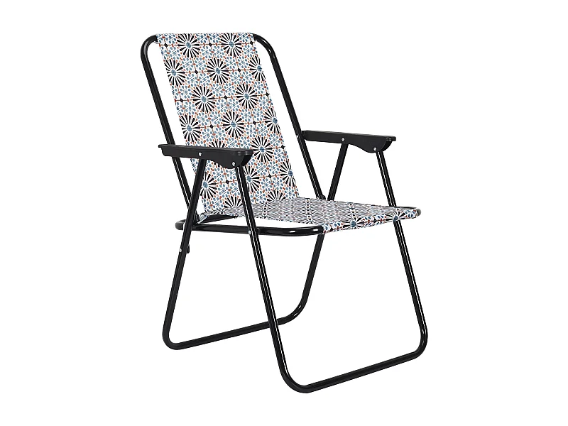 Lot De 2 Chaises Pliantes Patio Orange, Noir