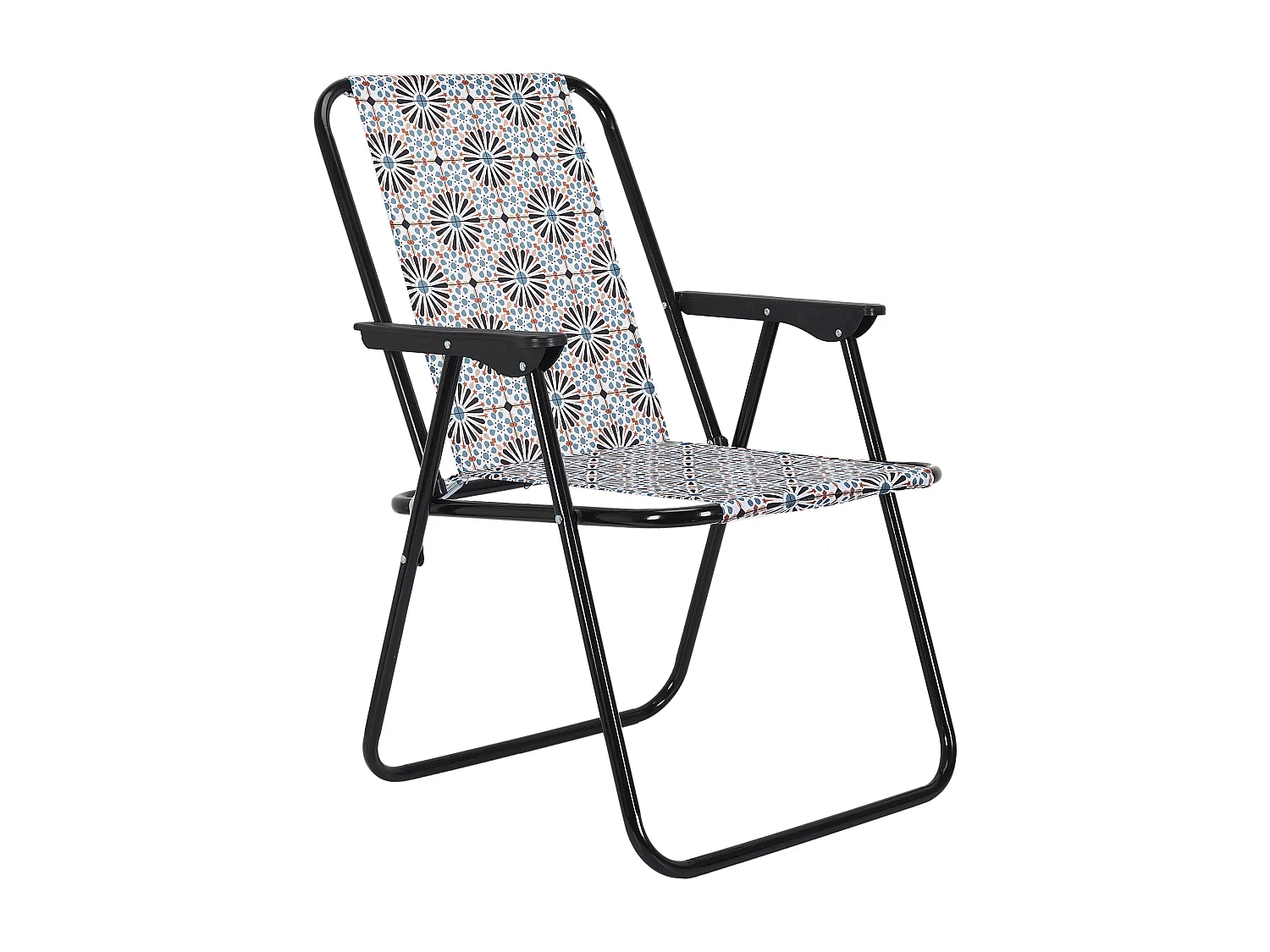 Lot De 2 Chaises Pliantes Patio Orange, Noir