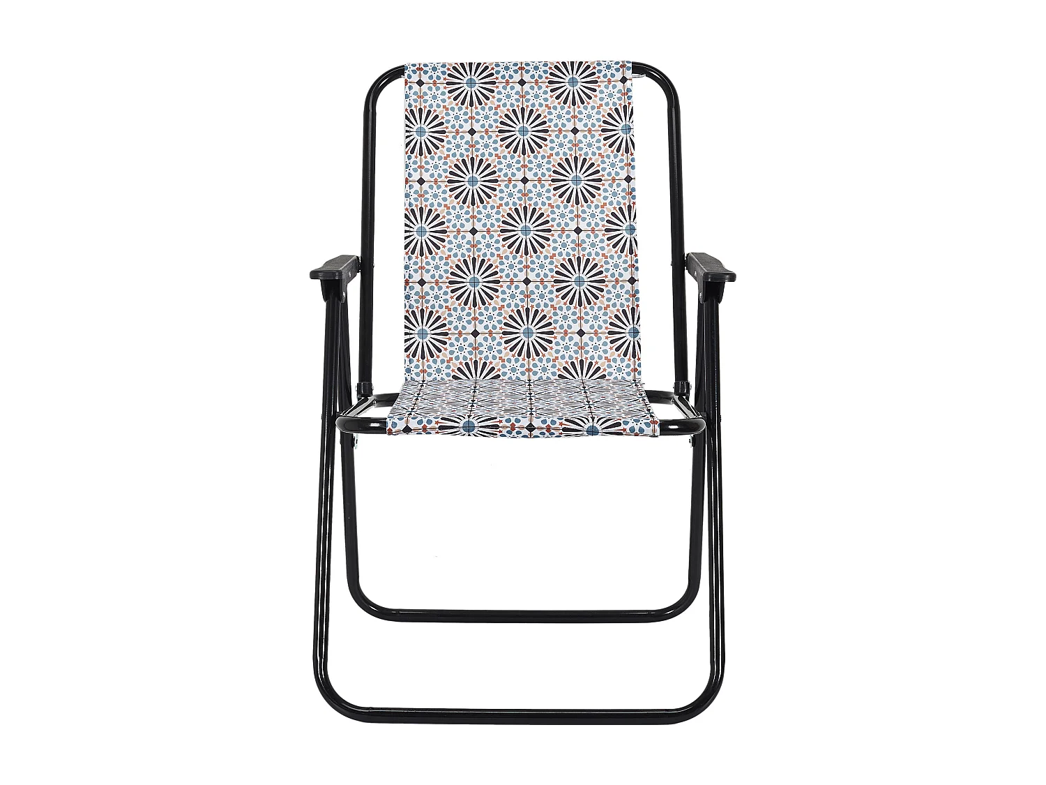 Lot De 2 Chaises Pliantes Patio Orange, Noir