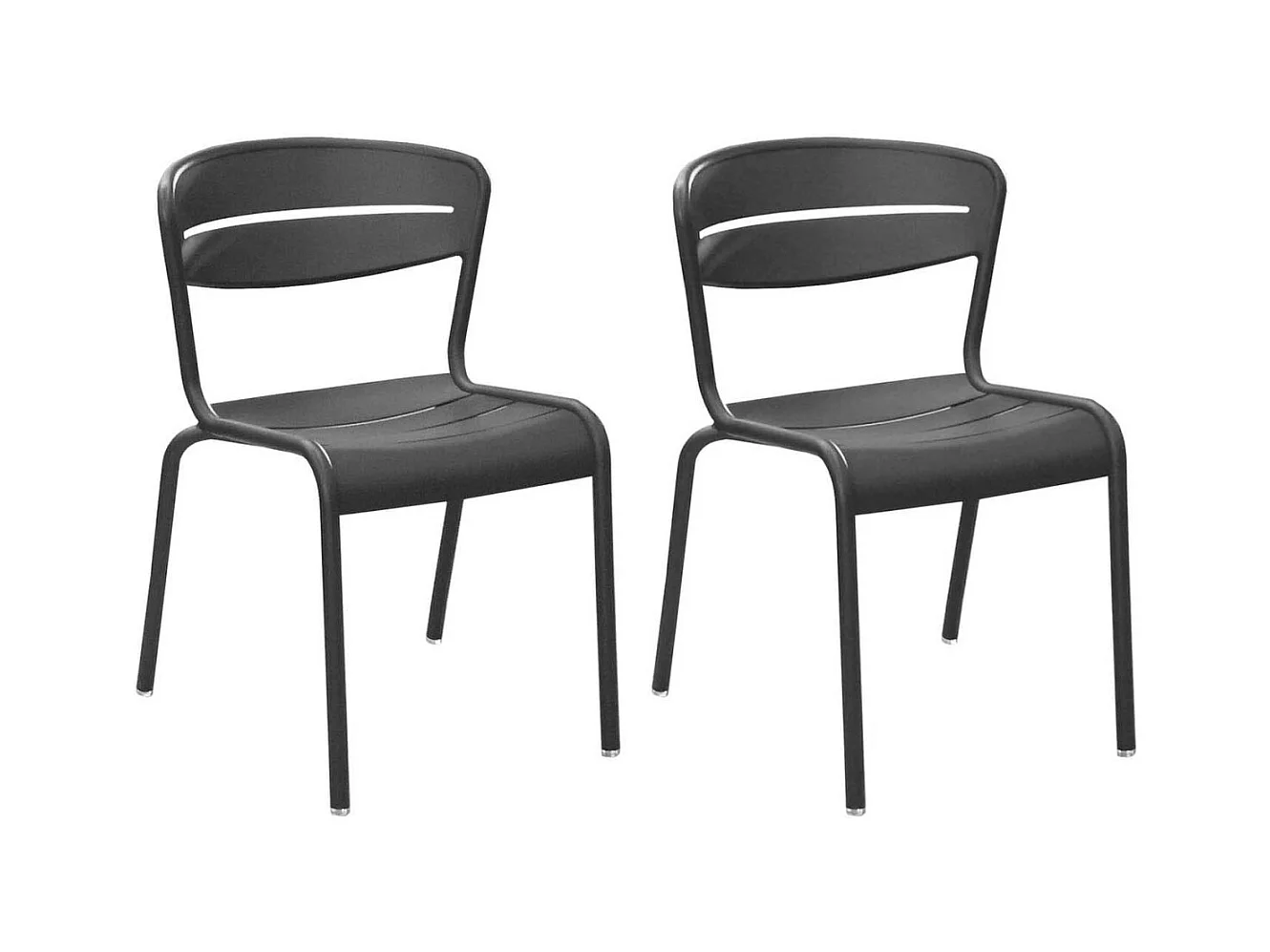 Chaises terrasse en aluminium Haora (Lot de 2)
