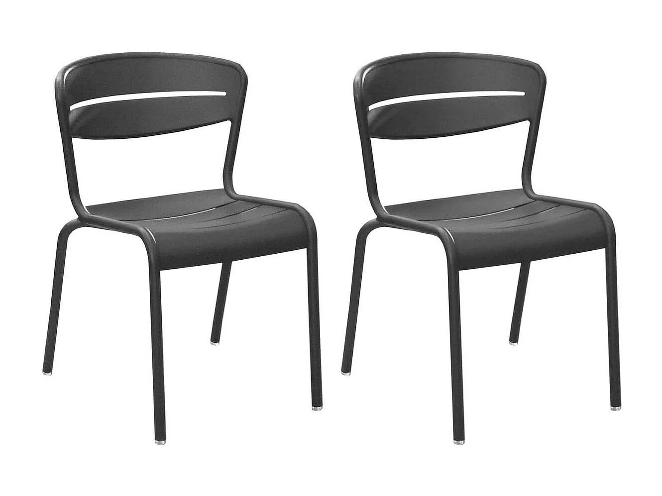 Chaises terrasse en aluminium Haora (Lot de 2)