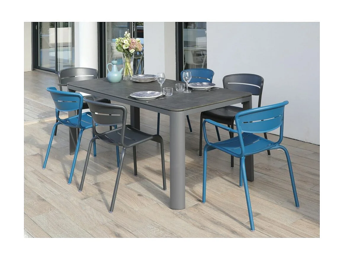Chaises terrasse en aluminium Haora (Lot de 2)