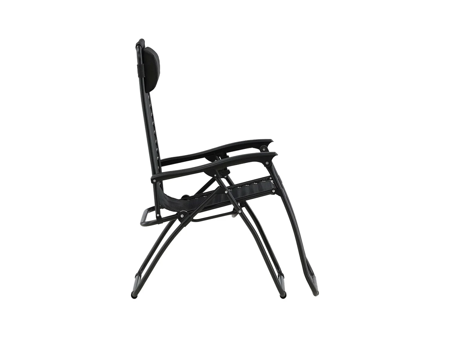 Chaise Longue en Métal "Baden" 112cm Noir