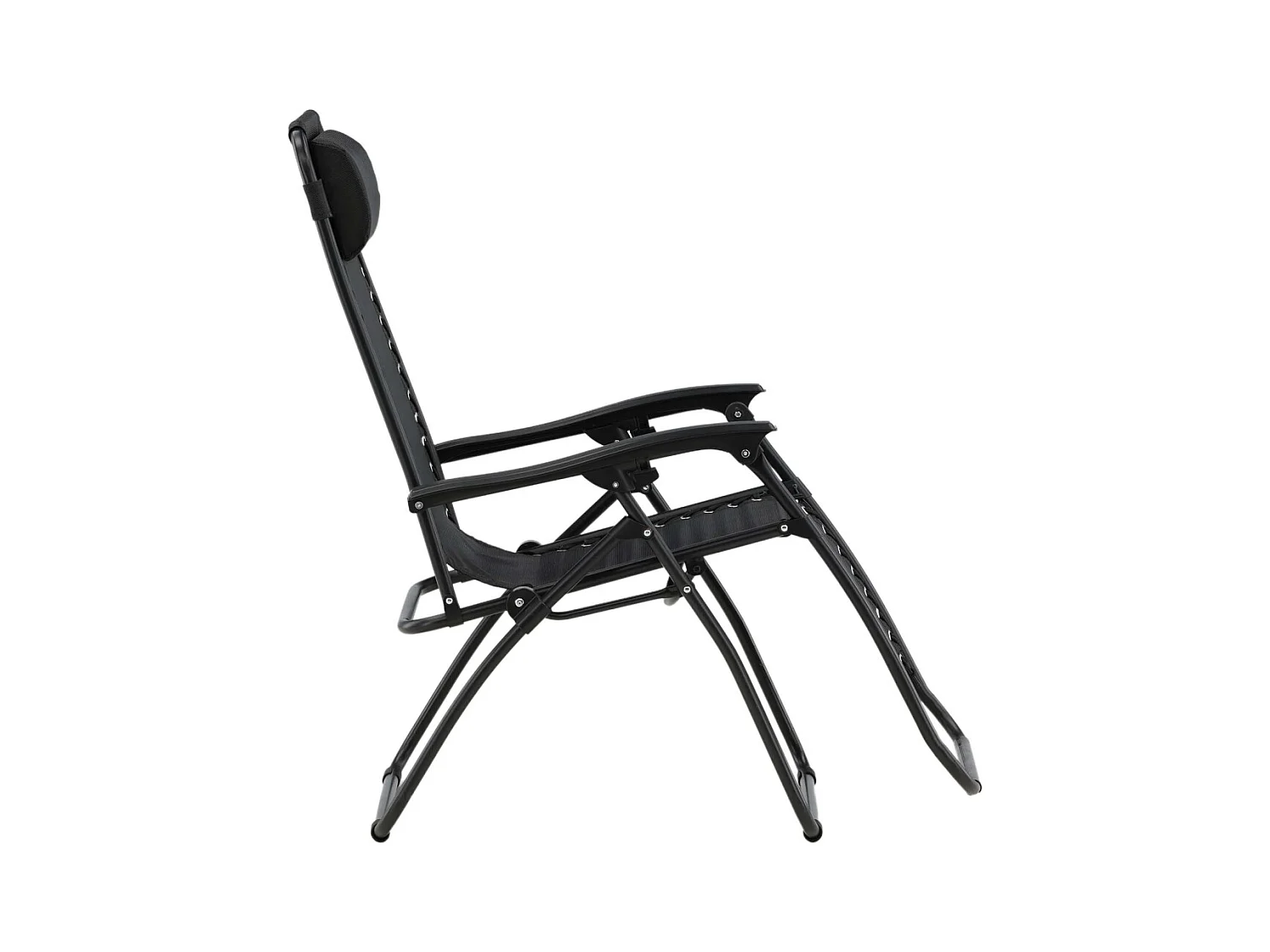 Chaise Longue en Métal "Baden" 112cm Noir