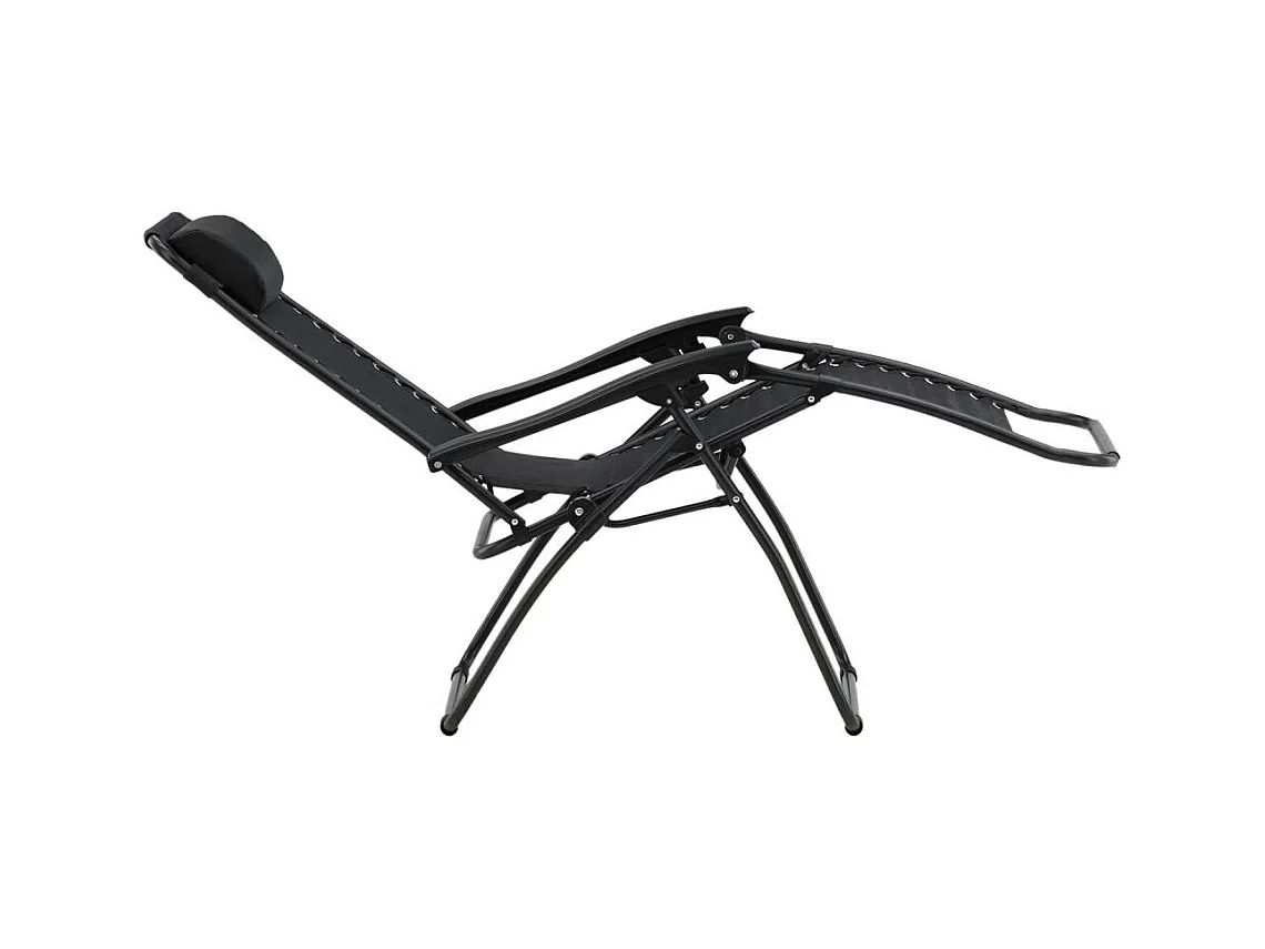 Chaise Longue en Métal "Baden" 112cm Noir