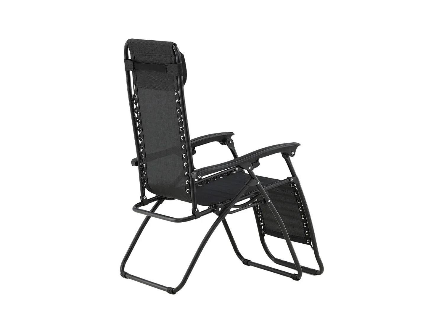 Chaise Longue en Métal "Baden" 112cm Noir