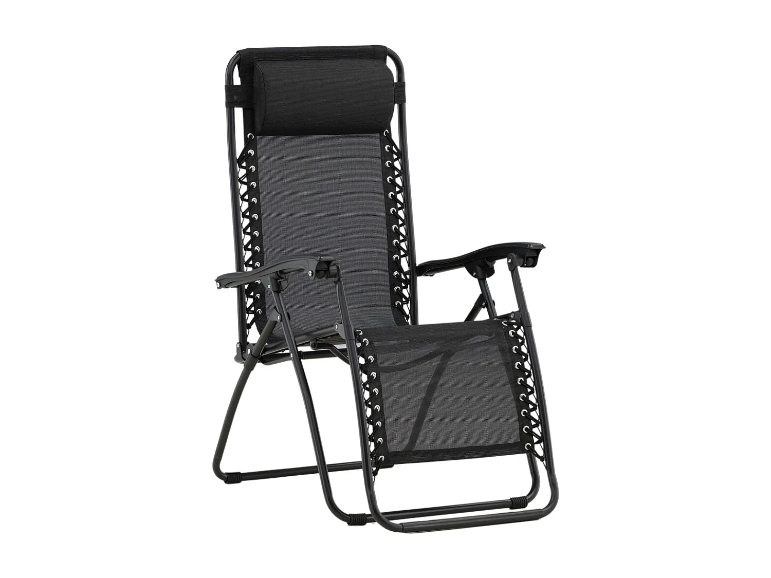 Chaise Longue en Métal "Baden" 112cm Noir