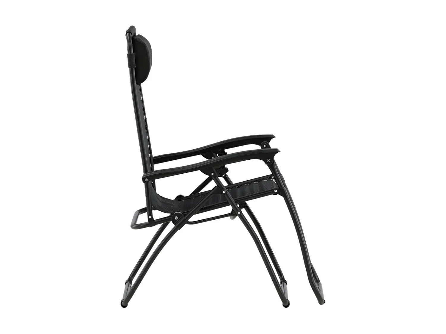 Chaise Longue en Métal "Baden" 112cm Noir