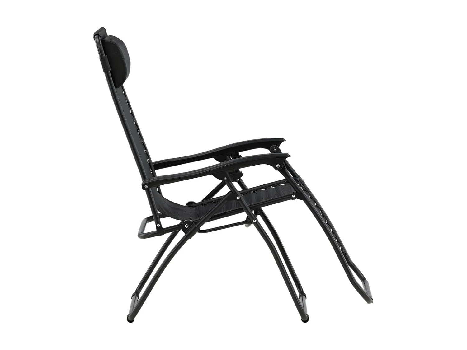 Chaise Longue en Métal "Baden" 112cm Noir