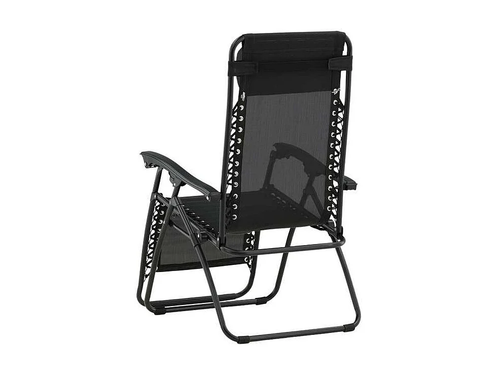 Chaise Longue en Métal "Baden" 112cm Noir