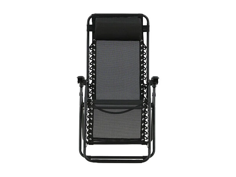 Chaise Longue en Métal "Baden" 112cm Noir