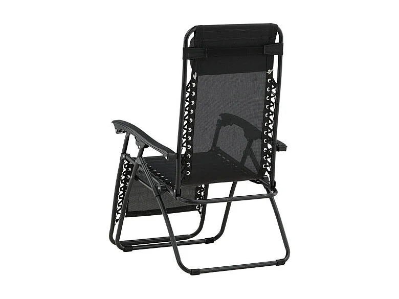 Chaise Longue en Métal "Baden" 112cm Noir