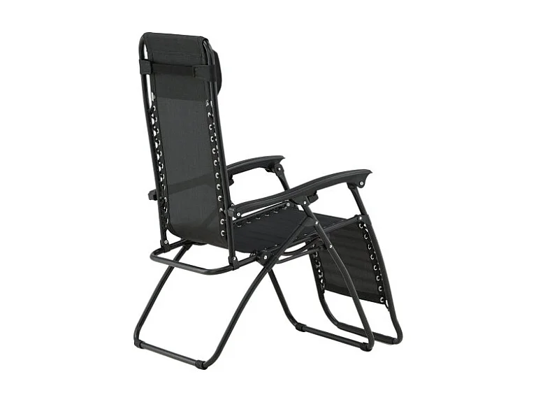 Chaise Longue en Métal "Baden" 112cm Noir