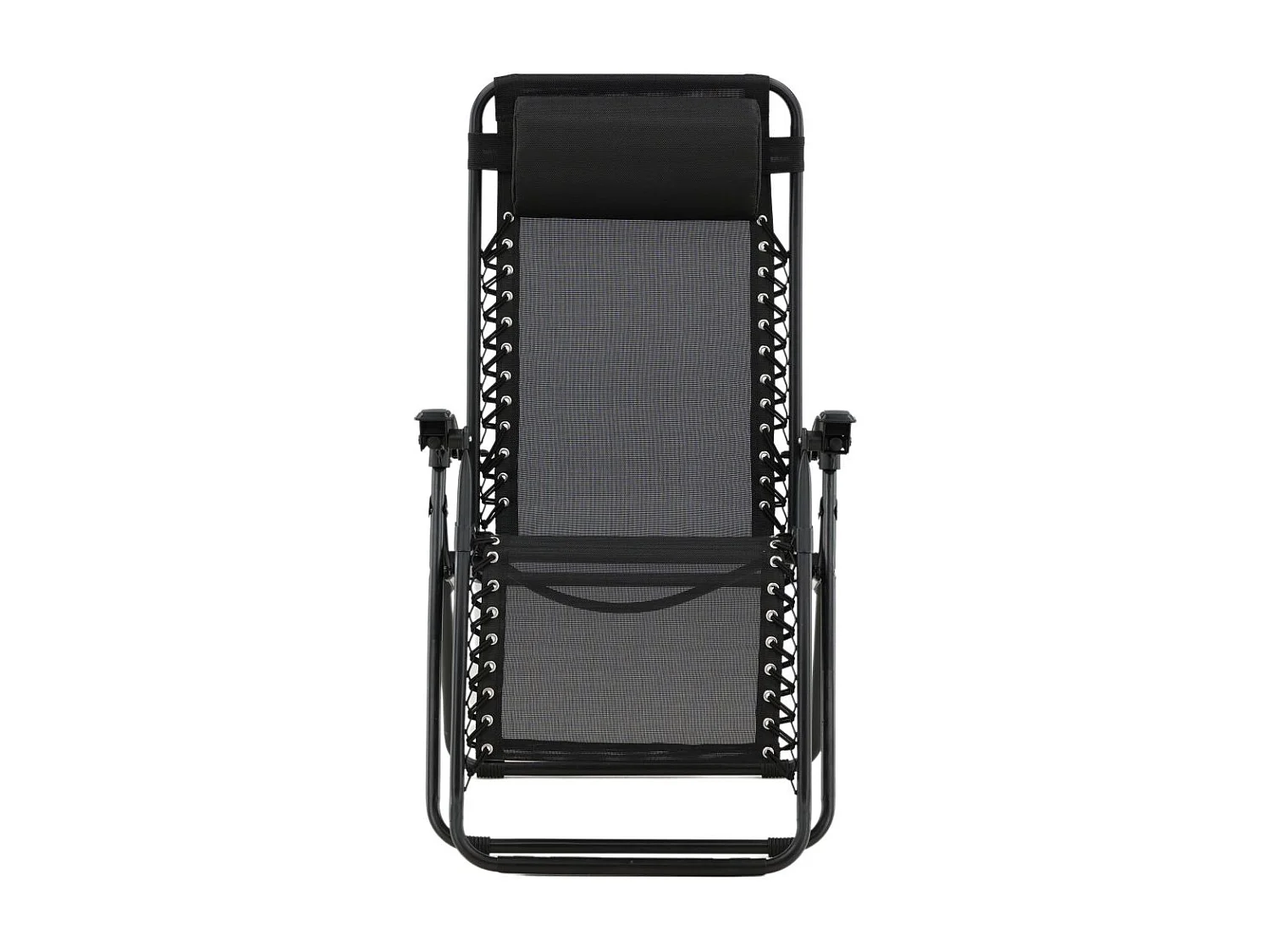 Chaise Longue en Métal "Baden" 112cm Noir