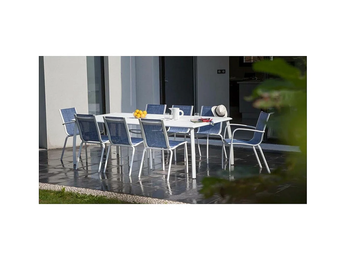 Chaise aluminium textilène Linea (Lot de 2)