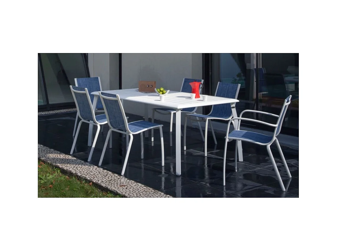 Chaise aluminium textilène Linea (Lot de 2)