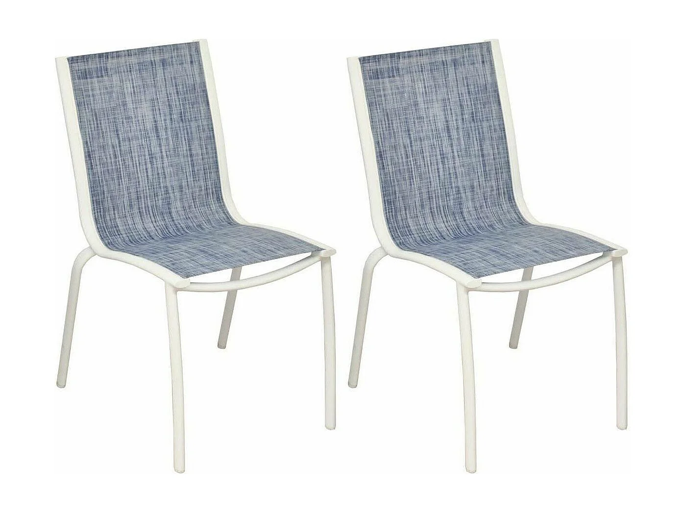 Chaise aluminium textilène Linea (Lot de 2)