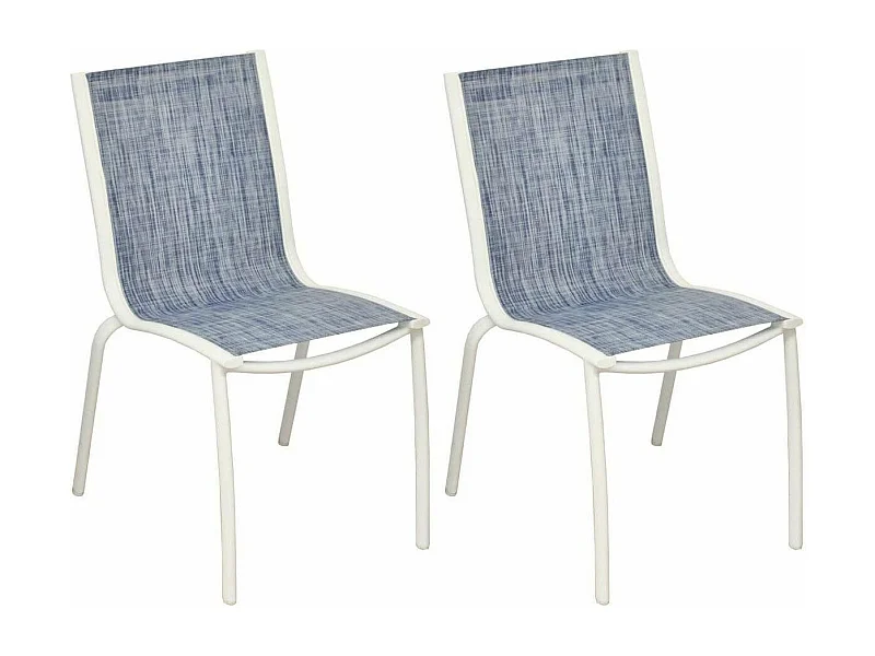 Chaise aluminium textilène Linea (Lot de 2)