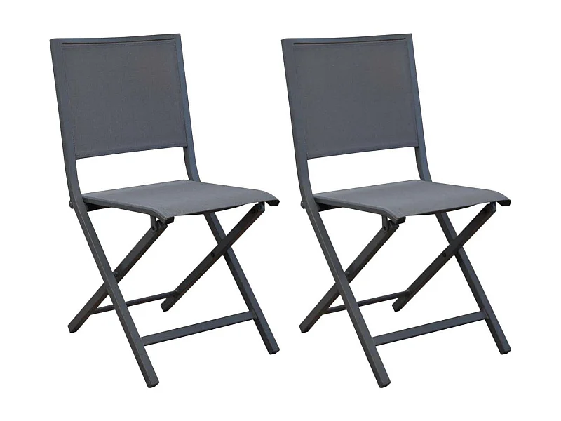 Chaise pliante en aluminium Ida (Lot de 2)