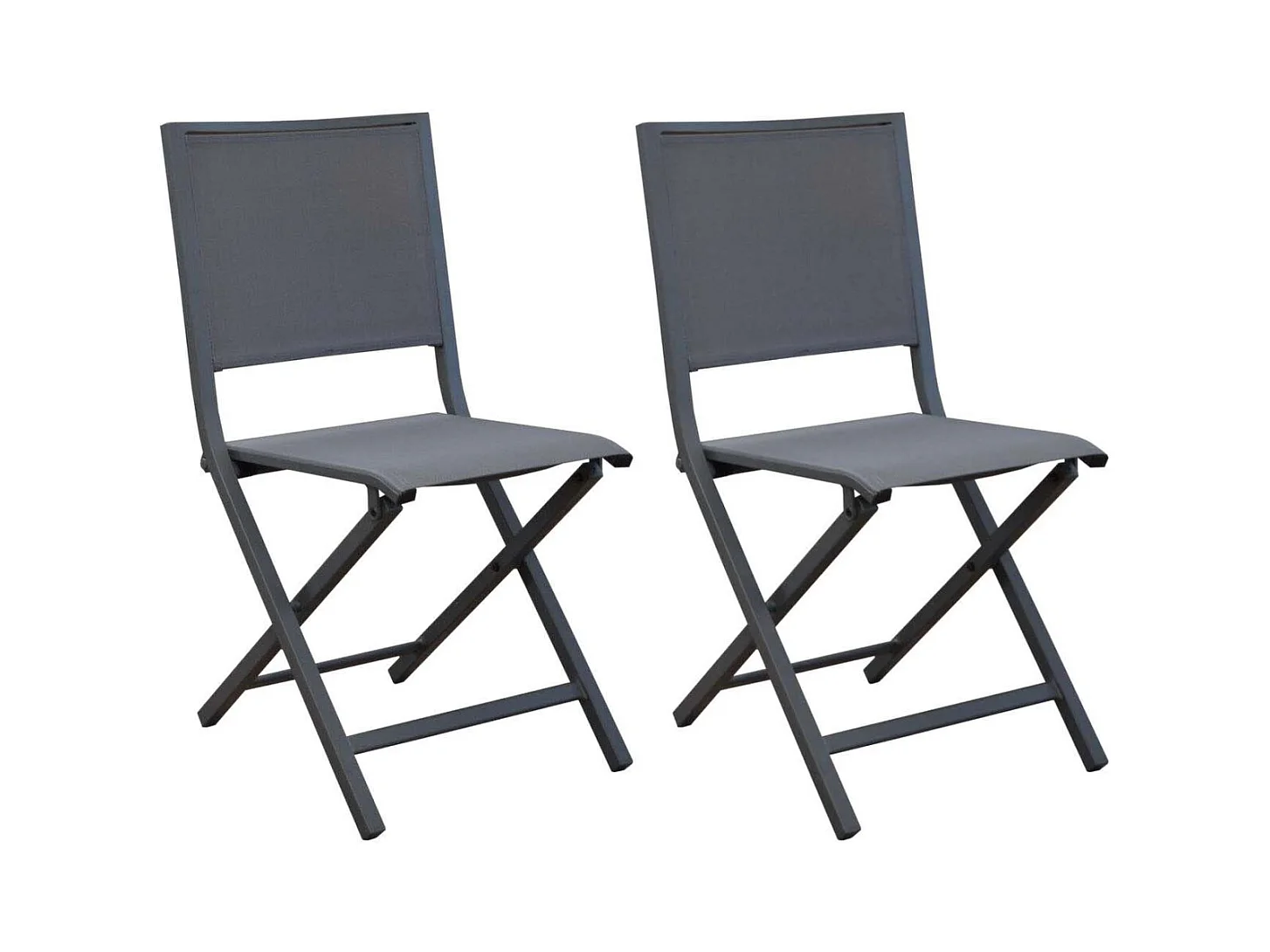 Chaise pliante en aluminium Ida (Lot de 2)