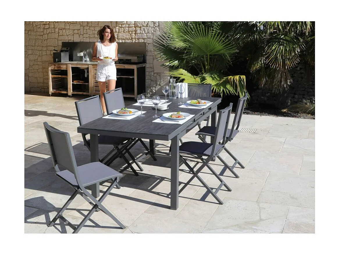 Chaise pliante en aluminium Ida (Lot de 2)