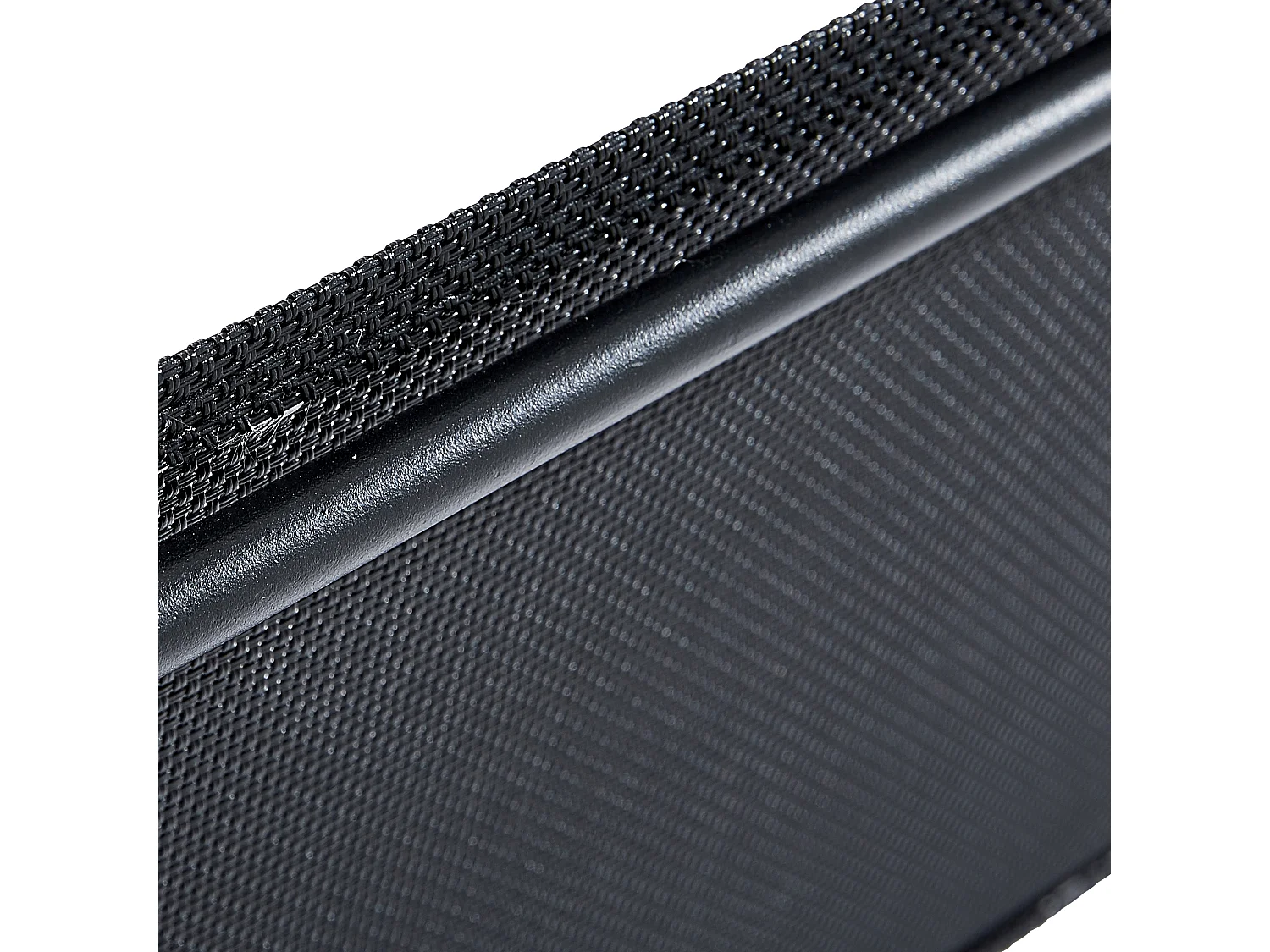 Chaises pliantes Modulo aluminium noire et assise textilène noir