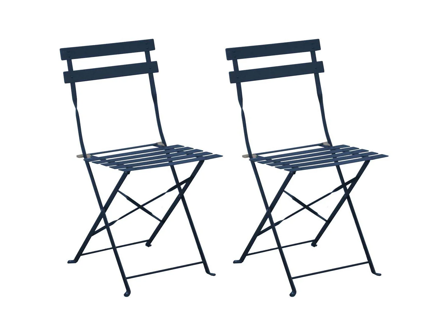 Chaises pliantes en acier Cuba (Lot de 2)